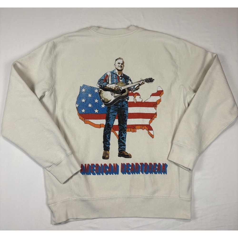 ZACH BRYAN OFFICAL MERCH AMERICAN HEARTBREAK SWEATSHIRT Men Size L Thick Country